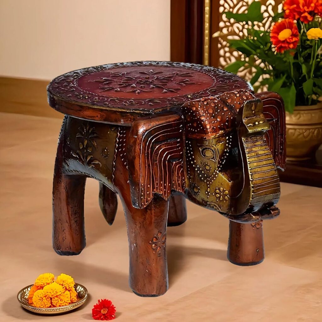 How to Choose the Perfect Rajasthani Handcrafted Home Decor for Your Living Room 8 8 inch elephant stool