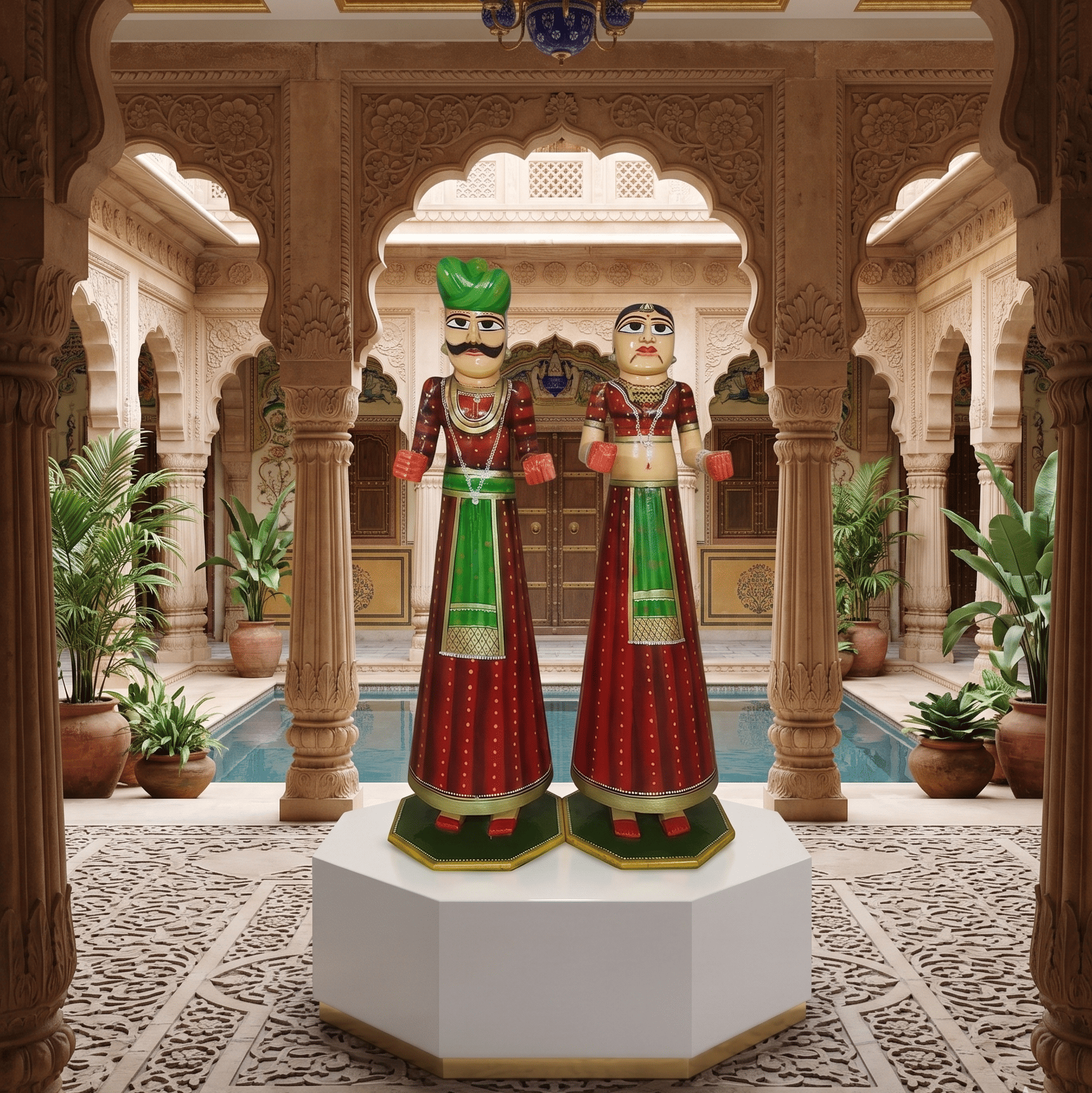 5 Must-Have Wooden Figurines for Vintage Home Decor Enthusiasts 3 LIFE SIZED GAVAR ISAR FIGURINE edited