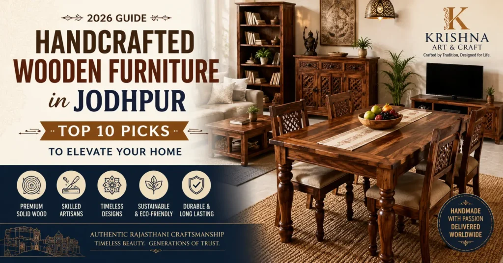 Handcrafted Wooden Furniture in Jodhpur: Top 10 Picks to Elevate Your Home (2026 Guide) 1 Handcrafted Wooden Furniture in Jodhpur – Top 10 Picks for Modern Homes