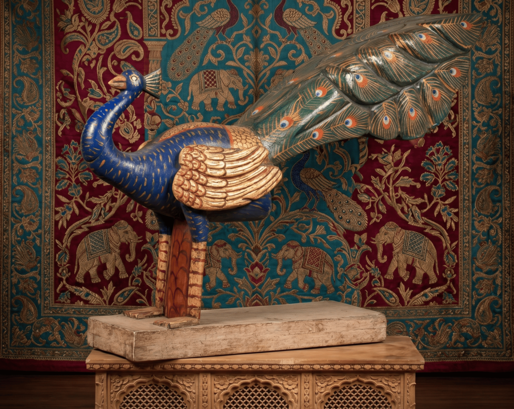 How to Choose the Perfect Rajasthani Handcrafted Home Decor for Your Living Room 10 wooden handcrafted peacock figurine