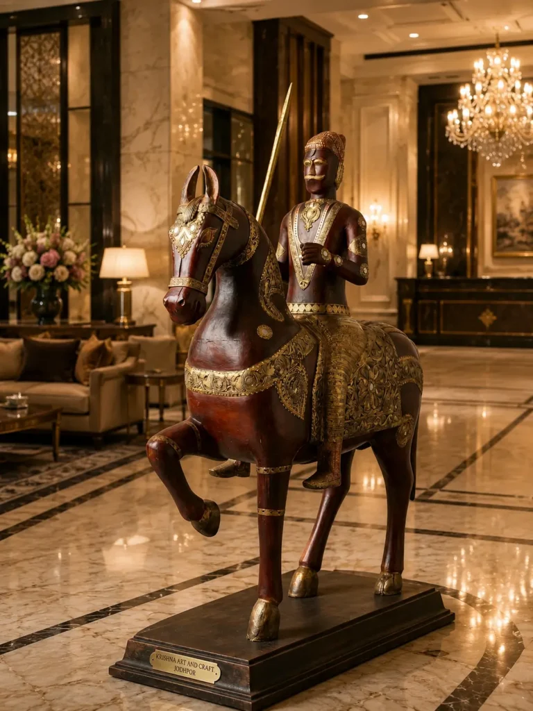The Role of Life-Sized Sculptures in Luxury Hotel Lobby Design 1 life sized horse sculpture