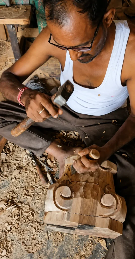 Handpainted Wooden Handicrafts for Traditional Home Decor 3 handcarving by skilled artisan