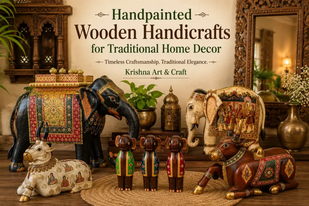 Handpainted Wooden Handicrafts for Traditional Home Decor 1 handpainted wooden handicrafts for traditional home decor