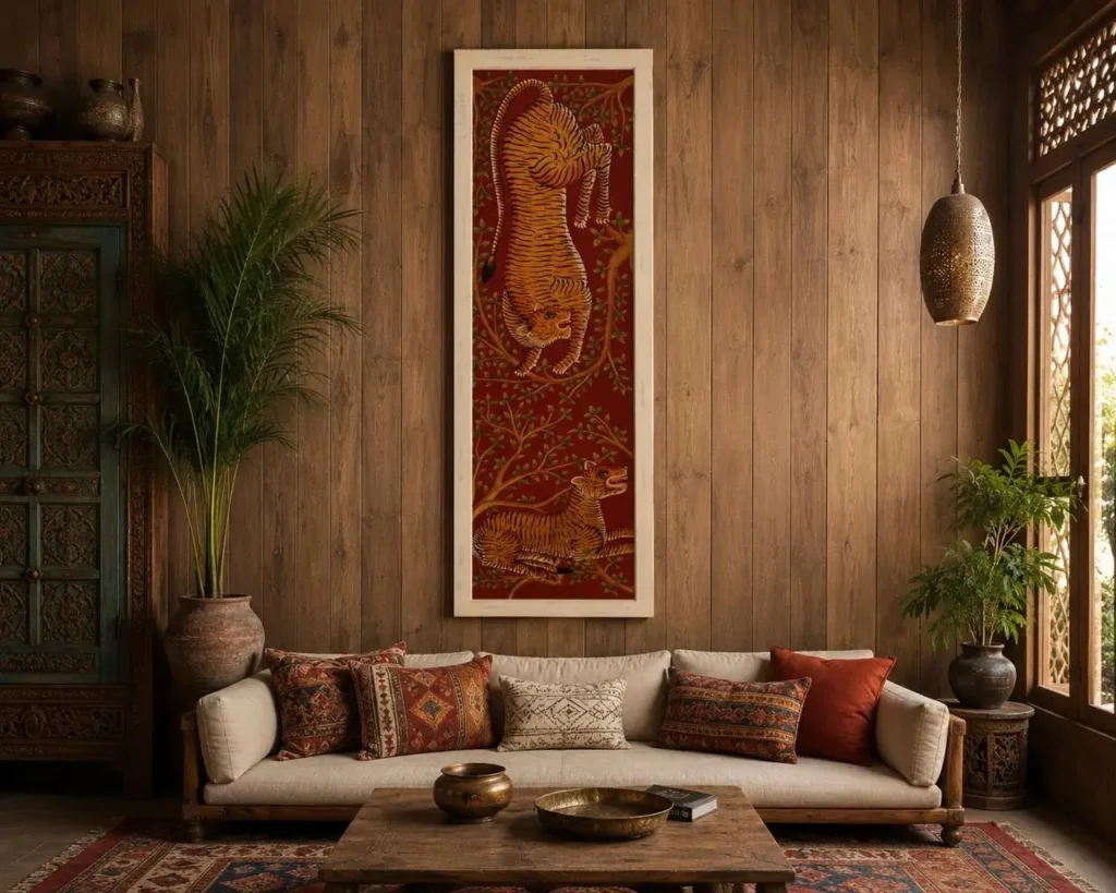 Handpainted Wooden Handicrafts for Traditional Home Decor 28 handcrafted handpainted wall panel