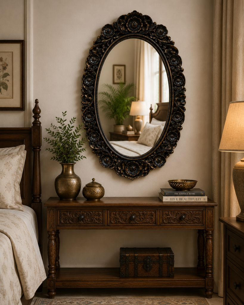 Decorative Wooden Mirror Frame for Living Room Decorative oval Wooden Mirror Frame for Living Room