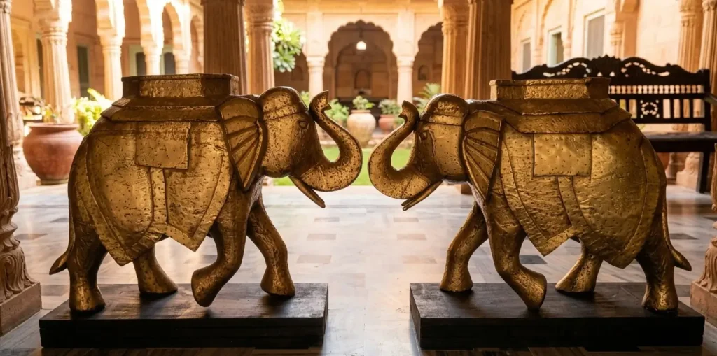 How UK Retailers Can Source Premium Wooden Elephant Decor from India: A Complete Buying Guide (2026) 12 WOODEN ELEPHANT EMBELLISHED WITH BRASS SHEET