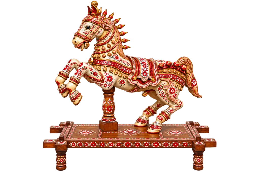 HOME 2 hanpainted horse statue