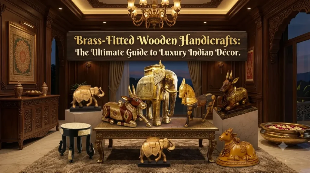 Brass-Fitted Wooden Handicrafts: The Ultimate Guide to Luxury Indian Decor 1 brass-fitted wooden handicrafts